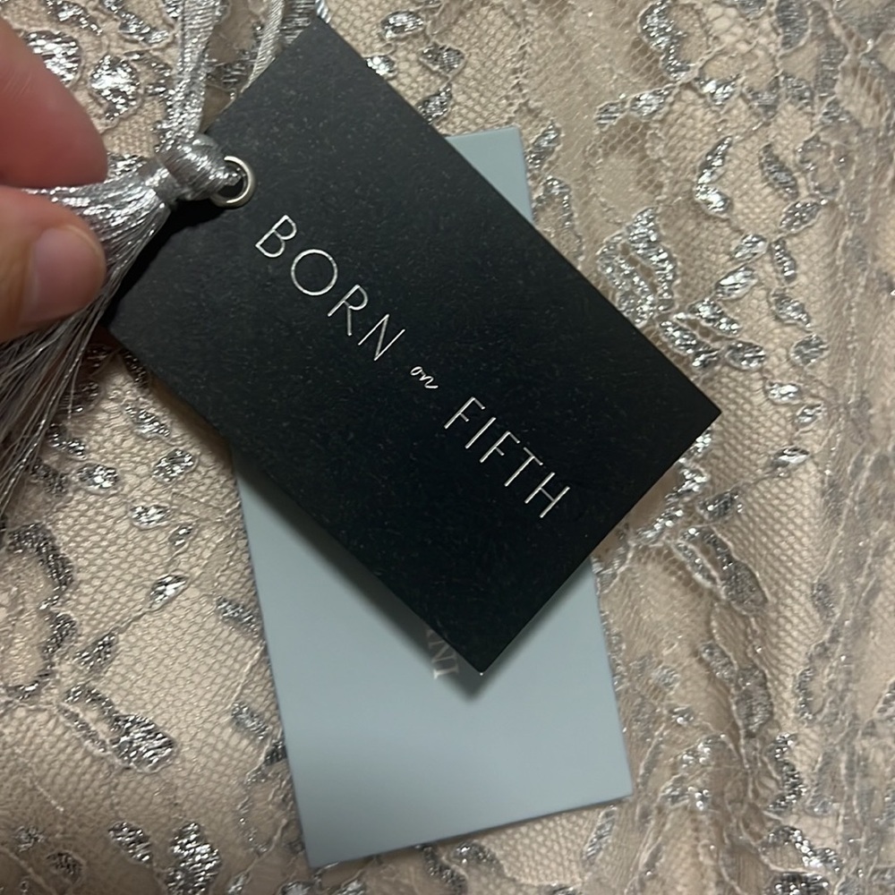 NWT Antonio Melani × Born on Fifth Clara Metallic
Tiered Ruffle Maxi Dress US 2 - Picture 4 of 9
